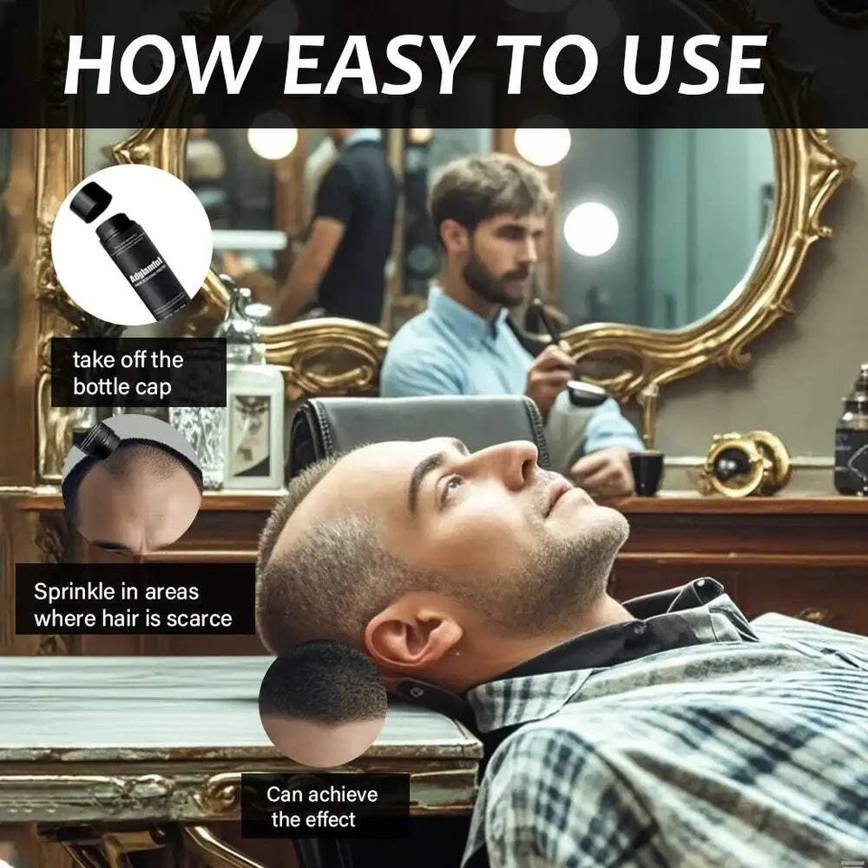 Polvo de fibra capilar 30 g | Relleno de volumen y línea de cabello Aadglamful Foto 4 de 4