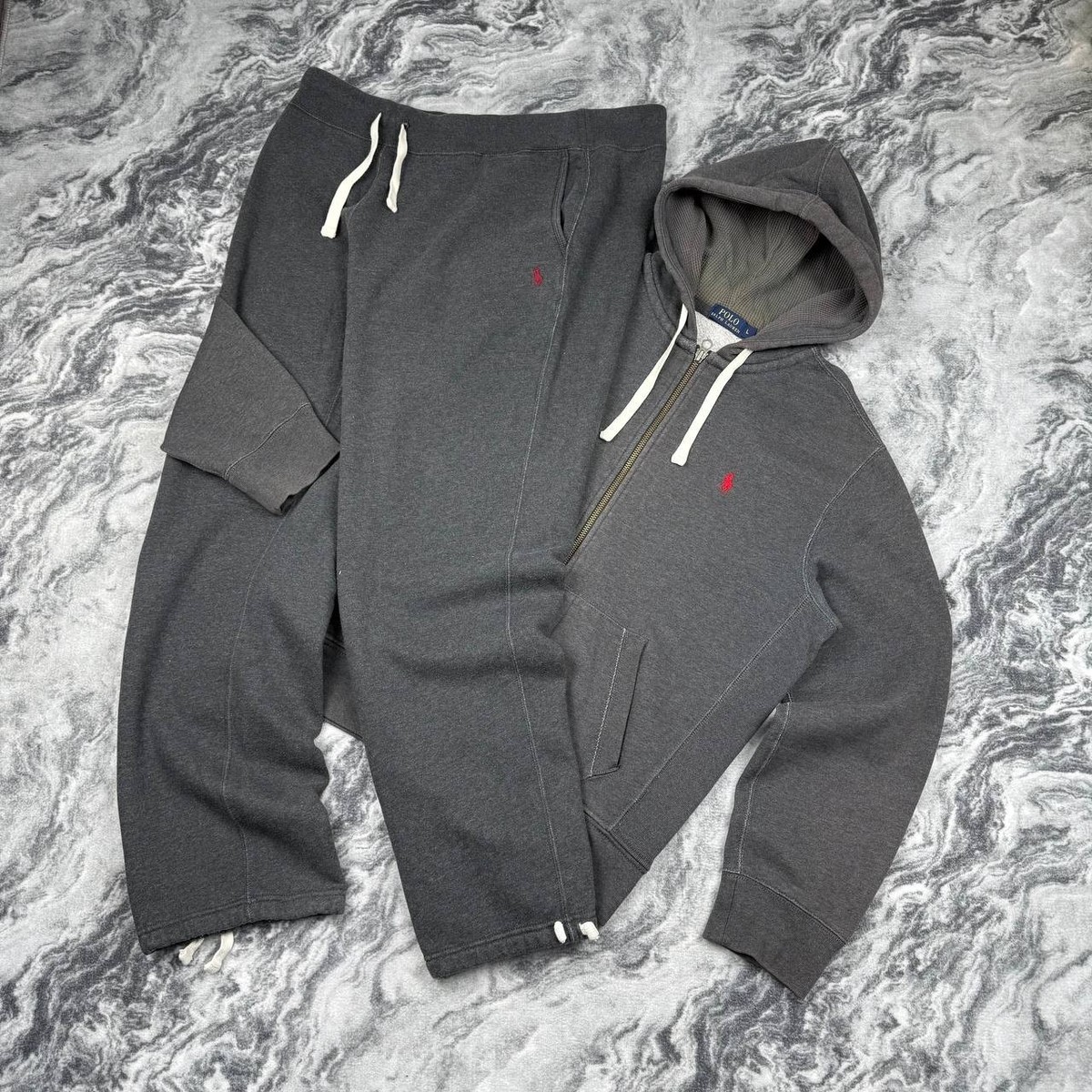 Polo Ralph Lauren Tracksuit Zip Up Hoodie And Pants Men Size L
