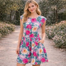Vintage Laura Ashley 80s Floral Dress Cottagecore Prairie Romantic Garden Tea