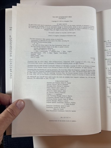 The New Interpreter's Bible Commentary Volume IX: Acts, Introduction to Epistola - Picture 3 of 3