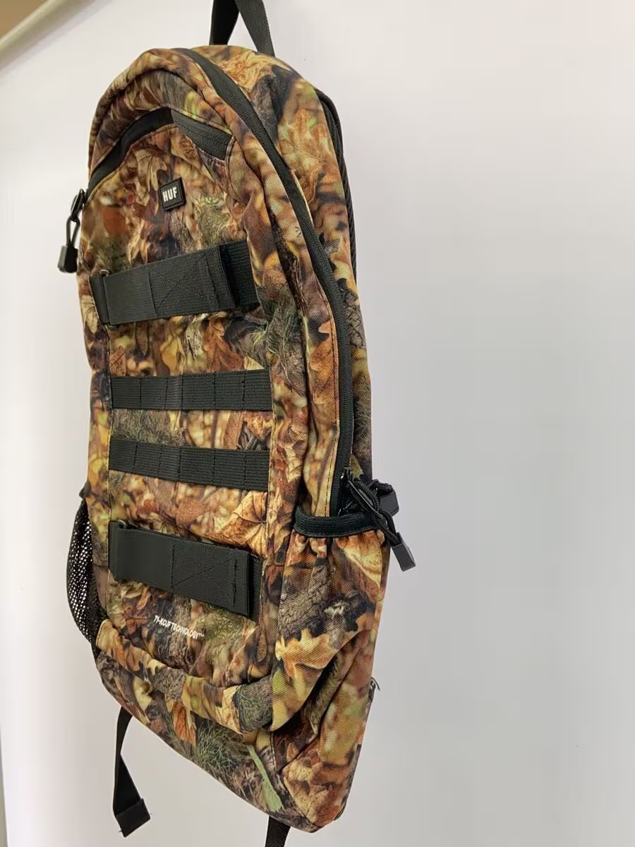 HUF MISSION BACKPACK Polyester Backpack Brown Cam… - image 2