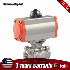 3/4" Pneumatic Air Actuated Double Acting Ball Valve Stainless-Steel 01000 psi