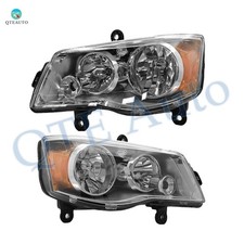 Pair of 2 Front Left-Right Headlights Assembly For 2011-2020 Dodge Grand Caravan