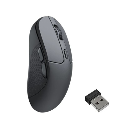 Keychron M3 Wireless Maus Bluetooth 5.1 & 2.4 GHz, Schwarz, 8000 Hz, M3-A23