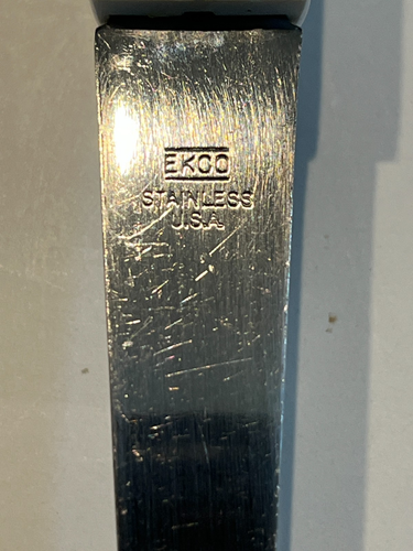 Retro 70's EKCO Stainless Kitchen Utensils - Country Garden Daisy Flowers Handle - Picture 2 of 19