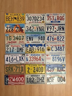 Nummernschilder USA 21 Stück Diverse Staaten Und Diverse Zustände Im Konvolut