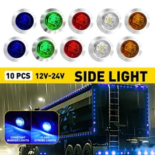 3/4" Strobe+Steady Marker Light Emergency Safety Warning Flash Light Blue/Amber