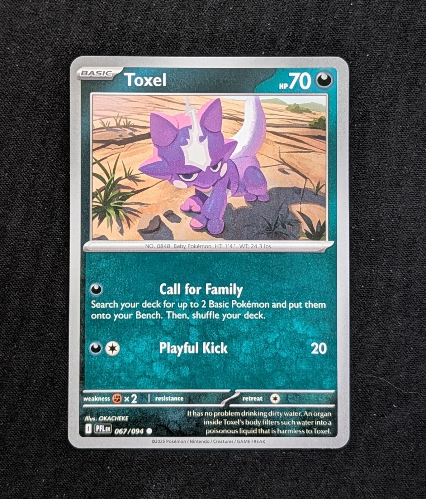 Pokemon TCG Toxel 067/094 Me02: Phantasmal Flames Regular NM