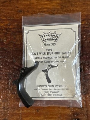 King's Gun Works 206 High Hand Hold Up-Sweep Design Grip Safety BL 70/80 NOS