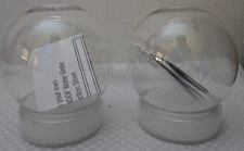 Lot of Two ShatterProof Water Globes/ Christmas Decor/ Christmas DIY Craft