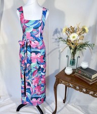 💥Show Me Your Mumu Eden Midi Dress in Hibiscus Punch Tropical Floral Sz S🧡