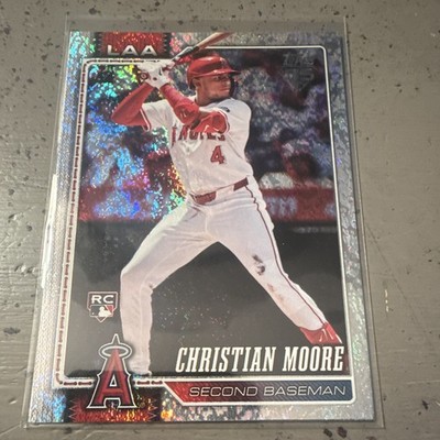 Topps 2026 Series 1 Christian Moore LA Angels Rookie Card Sand Glitter #147