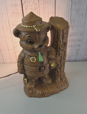 Lámpara de TV Twin Winton El Oso Ranger De Colección EE. UU. Califa Niños Habitación Cabina Decoración