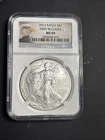 2012 $1 AMERICAN SILVER EAGLE NGC MS69 FIRST RELEASES BALD EAGLE LABEL
