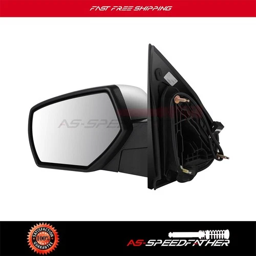 Power Manual Fold Heated Chrome For 15-18 Chevy Silverado Left Side View Mirror
