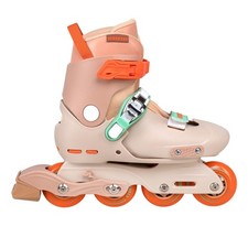 Medium Tangerine Roller Skates High Impact Resistant Shell Adjustable Size