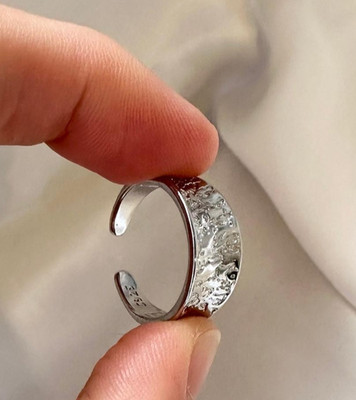 925 Sterling Silber Ring, Grob Silberring, Vorsteckring, verstellbar, glänzend