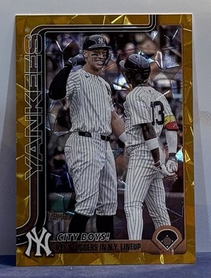 2025 Topps Update Gold Diamante Vet Combos 39/50 Aaron Judge Jazz Chisholm US85