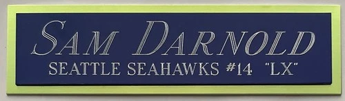 SAM DARNOLD SEAHAWKS NAMEPLATE AUTOGRAPHED Signed HELMET-FOOTBALL-JERSEY-PHOTO