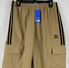 Adidas Adicolor Classics 3 Stripes Cargo Pants Medium Mens Brown Black New NWT