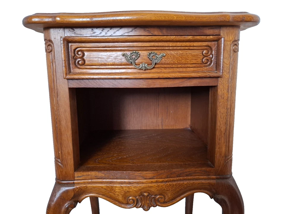 Beistelltisch Nachttisch Louis XV night table french Holz Kommode Abstelltisch - Bild 3 von 4