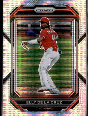 2023 Panini Prizm #92 Elly De La Cruz Cincinnati Reds White Sparkle