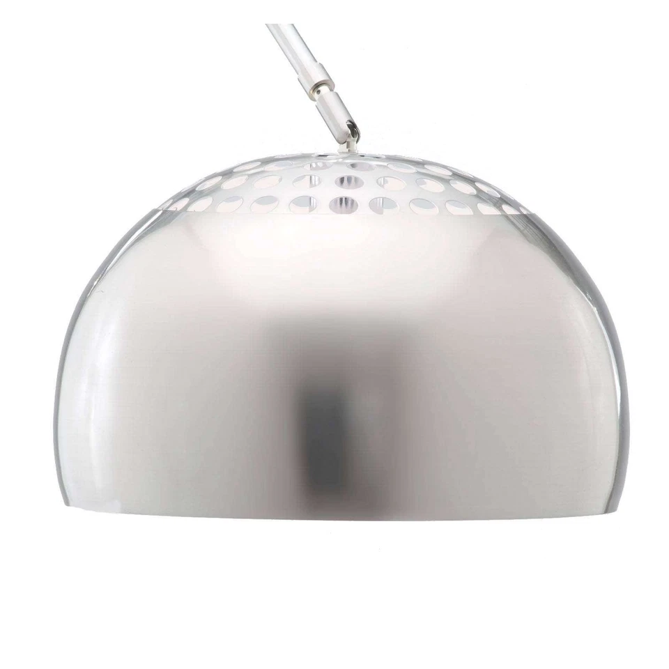 Arch Floor Lamp Arco Round Marble Base Stainless Steel Stem Premium High End - Image 2 of 4