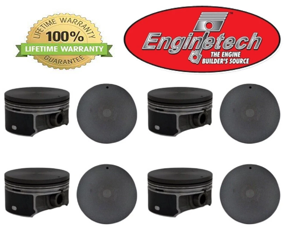 (8) PISTONES HIPEREUTÉCTICOS GM CHEVROLET GM GENIII 6.0 LQ9 LS2 G8 NUEVOS ENGINETECH Foto 3 de 3