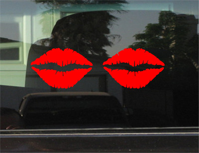 Lips Kiss Vinyl Decal Sticker Car Truck Window 