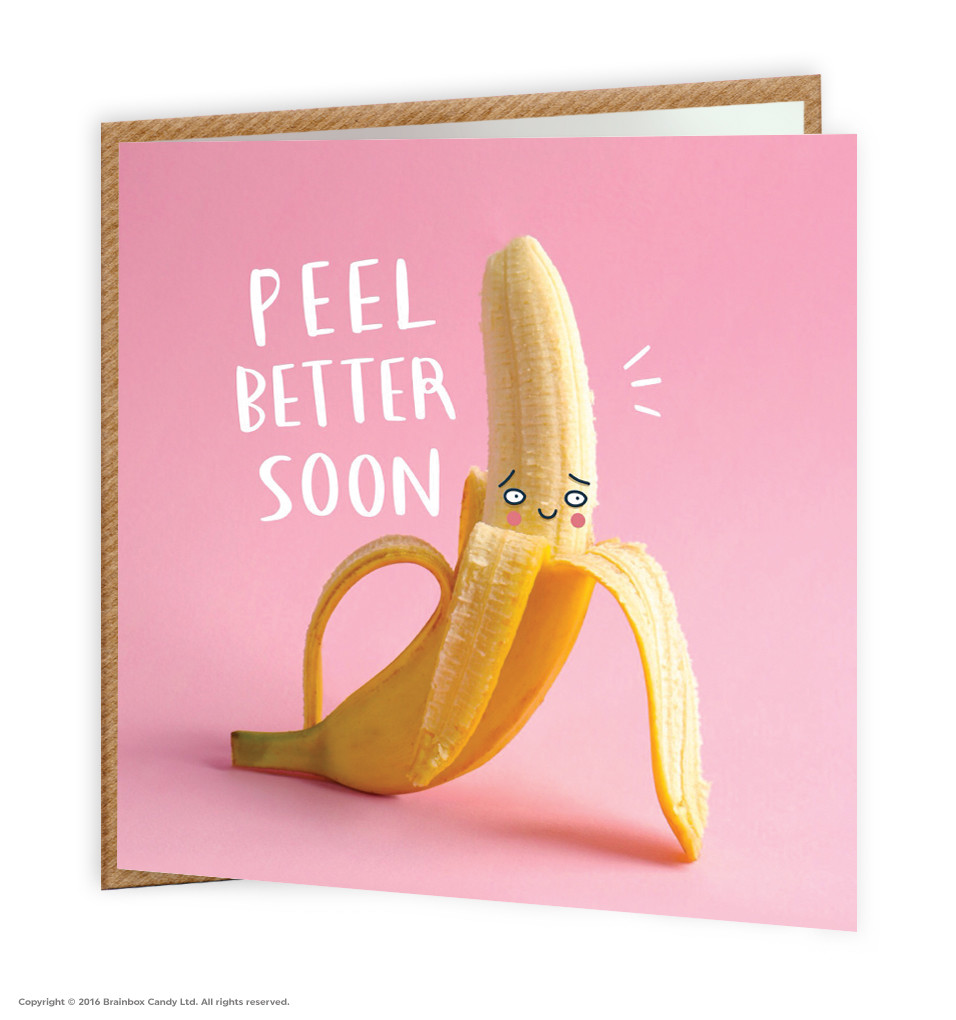 Tongue In Peach 'Get Well Soon' Karte – Witzige Genesungskarte Mit Sozialkritischem Spruch, A5, Matt