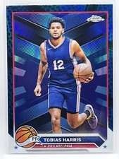 2023-24 Topps Chrome TOBIAS HARRIS BLUE Basketball REFRACTOR #70 76ers