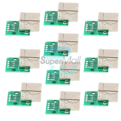 1/5/10pcs  USB 2.0 B Type Printer Square Port to DIP Adapter Plate Converter