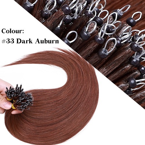 Nano Rings Tips 100% Real Remy Human Hair Extensions Thick Full Head 150 Grams - Picture 32 of 44