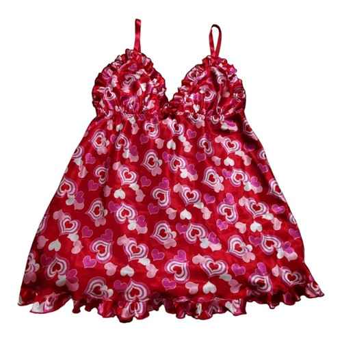 Cinema Etoile Seductive Wear Babydoll Negligee Dessous Nachthemd rosa rot Herzen M - Bild 12 von 13