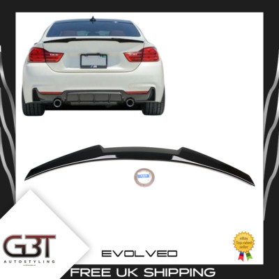 PASST FÜR BMW 4ER F32 - GLANZ SCHWARZ M4 STYLE HECK KOFFERRAUM SPOILER COUPE 2014-2020