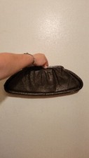 Vintage Brown Leather Large Clutch