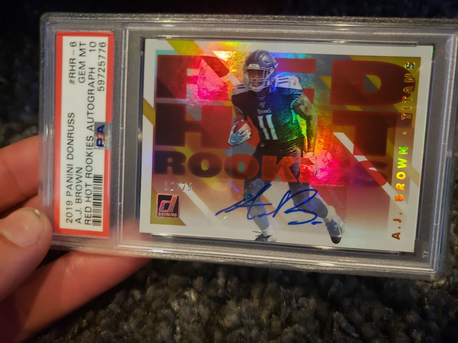 AJ Brown Panini Donruss Red Hot Rookies #RHR6 Base