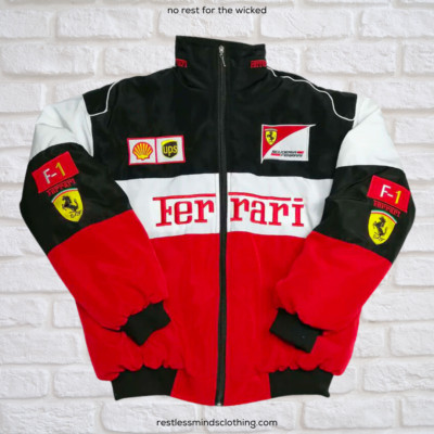 F1 Racing Jacket Bomber Embroidered and Quilted Inside | eBay