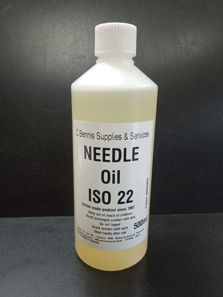 MILLERS ISO 22 500ml SEWING AND KNITTING MACHINE OIL FINE PREMIUM SYNTHETIC OIL