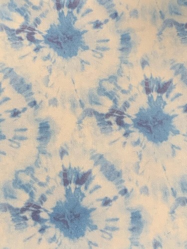 60” Width 100% Cotton Blue Tie Dye Fabric 1 Yard Piece Sewing Quilting - Picture 3 of 3