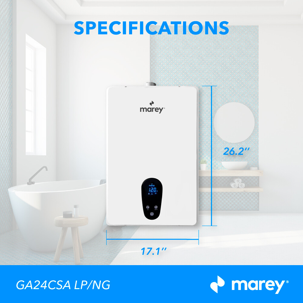 Marey Propane Best Tankless Water Heater 8.34 GPM GA24CSALP | Free  Ship/Return 764177000941 | eBay