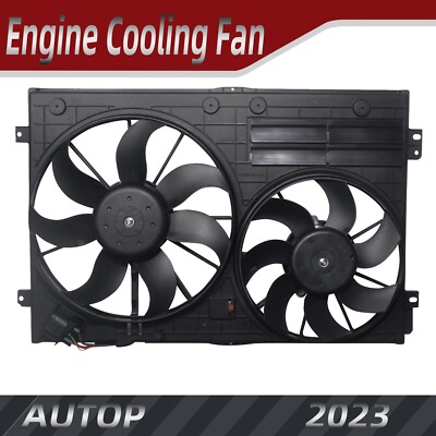 #ad Radiator Cooling Fan For 2005 2016 Volkswagen Jetta 2006 2018 Passat Dual Fan $46.21