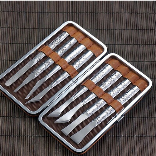 8tlg/Set Pediküre Werkzeug Set Edelstahl Messer Nagelknipser Maniküre Messerset - Bild 12 von 14