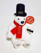 Vintage 2000 Coca Cola Polar Bear Limited Edition Plush Stuffed Animal 7" NWT