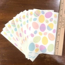 10 Mrs Grossmans Vellum Easter Eggs Stickers Happy Spring Dyed Hunt Basket