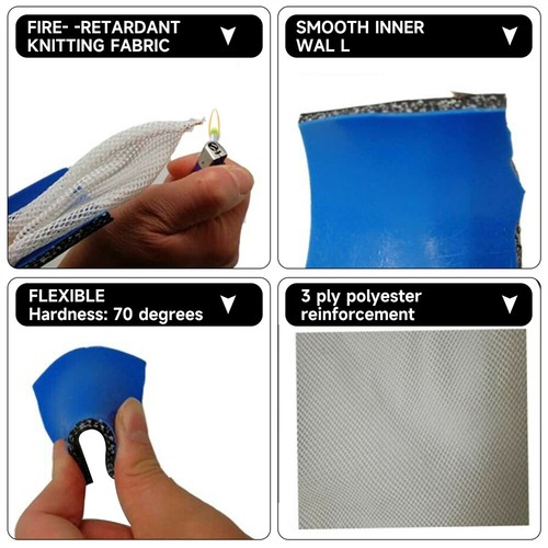 High Temperature 3-ply Reinforced Straight Hump Coupler Hose ID 70mm to 79mm - Picture 12 of 15