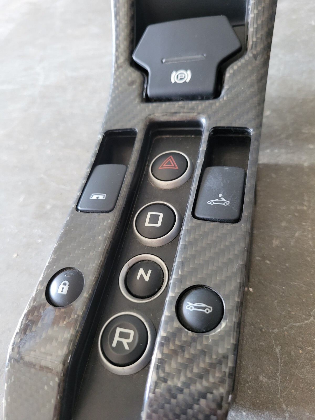 McLaren MP4-12C 650S Shift Control Switch Panel Carbon Fiber 11M2418SP OEM