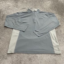 Columbia Klamath Range Fleece Jacket Mens XL Gray 1/4 Zip Lightweight Outdoor