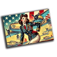 nice vintage woman U.S. NAVY retro WW2 Photo Glossy 4 6 in T67