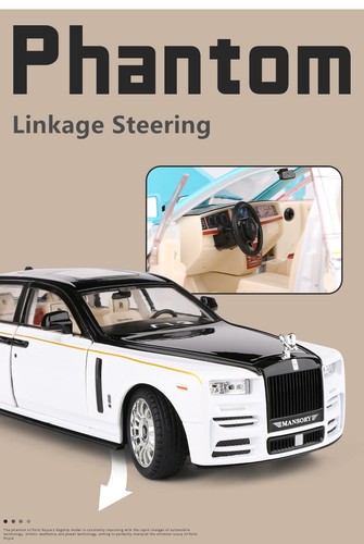1:22 Rolls Royce Phantom Alloy Car Model Diecast & Toy Vehicles Metal Gift Kids - Picture 23 of 28